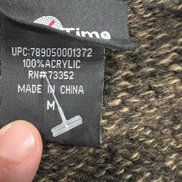 It's Our Time Women's Knit Button Up Cardigan Brown Size Medium Belted - Picture 9 of 9